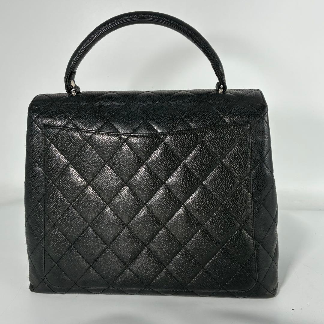 鑑定料無料✨シャネル　CHANEL キャビアスキン　トップハンドル　ターンロック