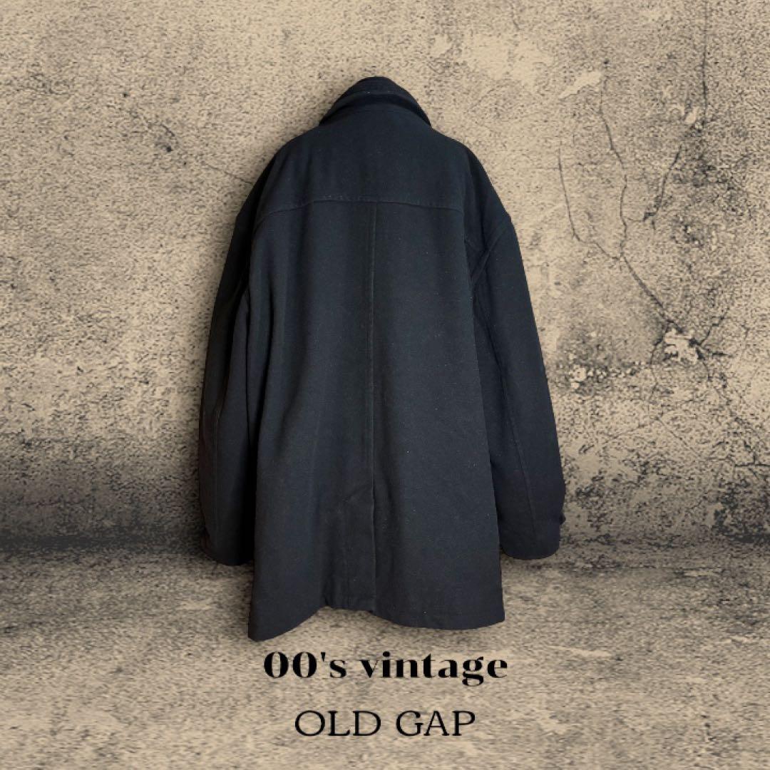 オールドGAP ウールコート 無地 裏ボア ビッグシルエット 00s 美品 古着