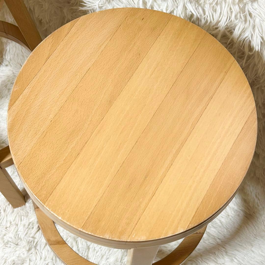 【廃盤品】QUON クオン 回転式 カウンターチェア セロ ブナ材 740 2脚