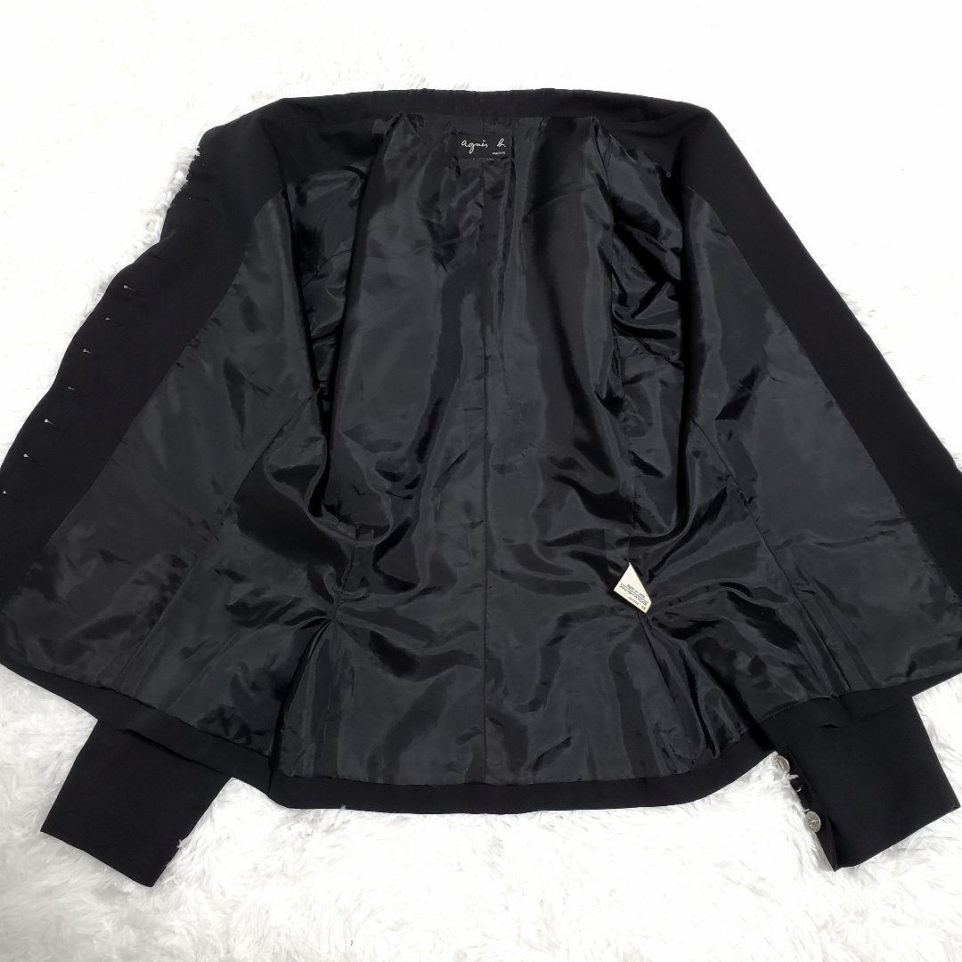 希少✨agnes b.　アニエスベー ナポレオンぺプラムジャケット　銀ボタン