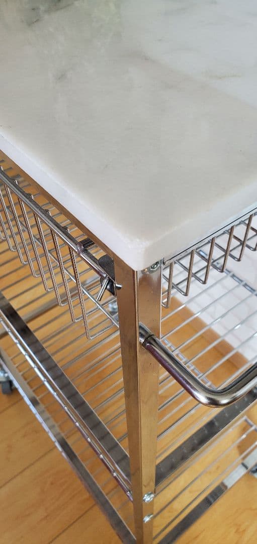 マーブルトップトローリーL 天然大理石 キッチンワゴン