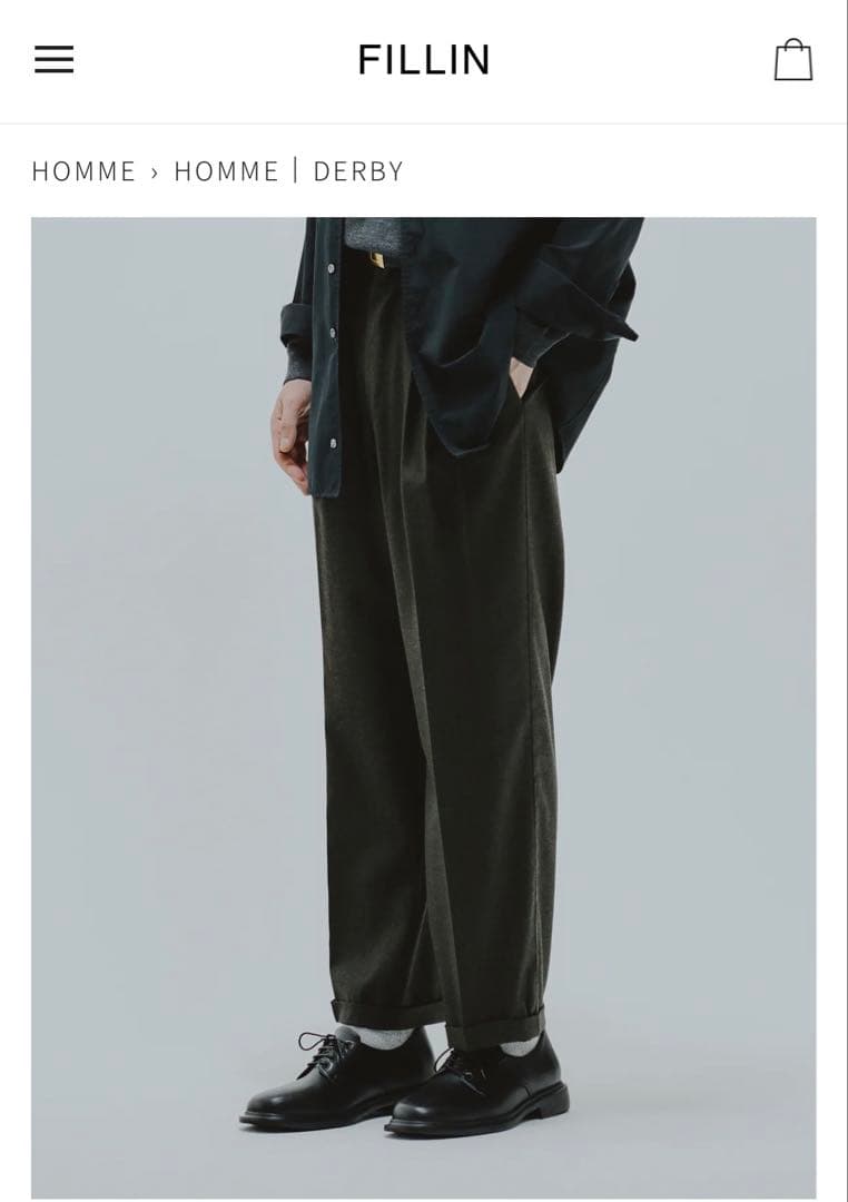 メンズfillin革靴　ヒール5.5cm