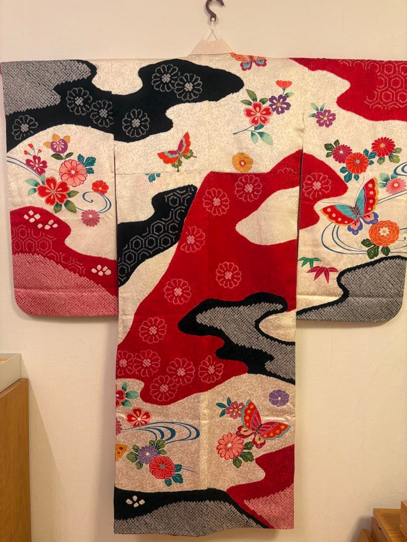 七五三　7歳　女の子　正絹　着物・長襦袢.帯