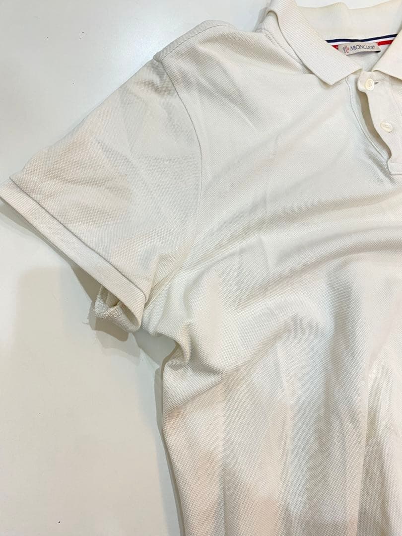 sh2174 MONCLER モンクレ　ホワイト ポロシャツ　メンズ　ゴルフ