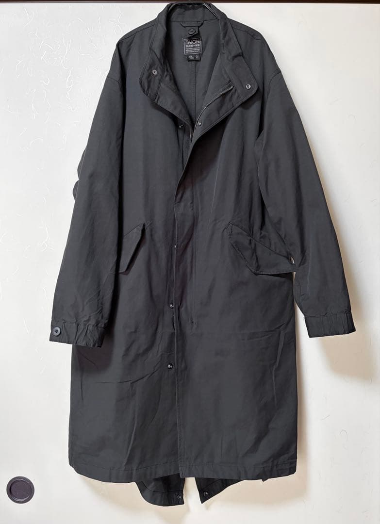TAION / CR モッズコート（ライナー付属） ブラック(ダークオリーブ)