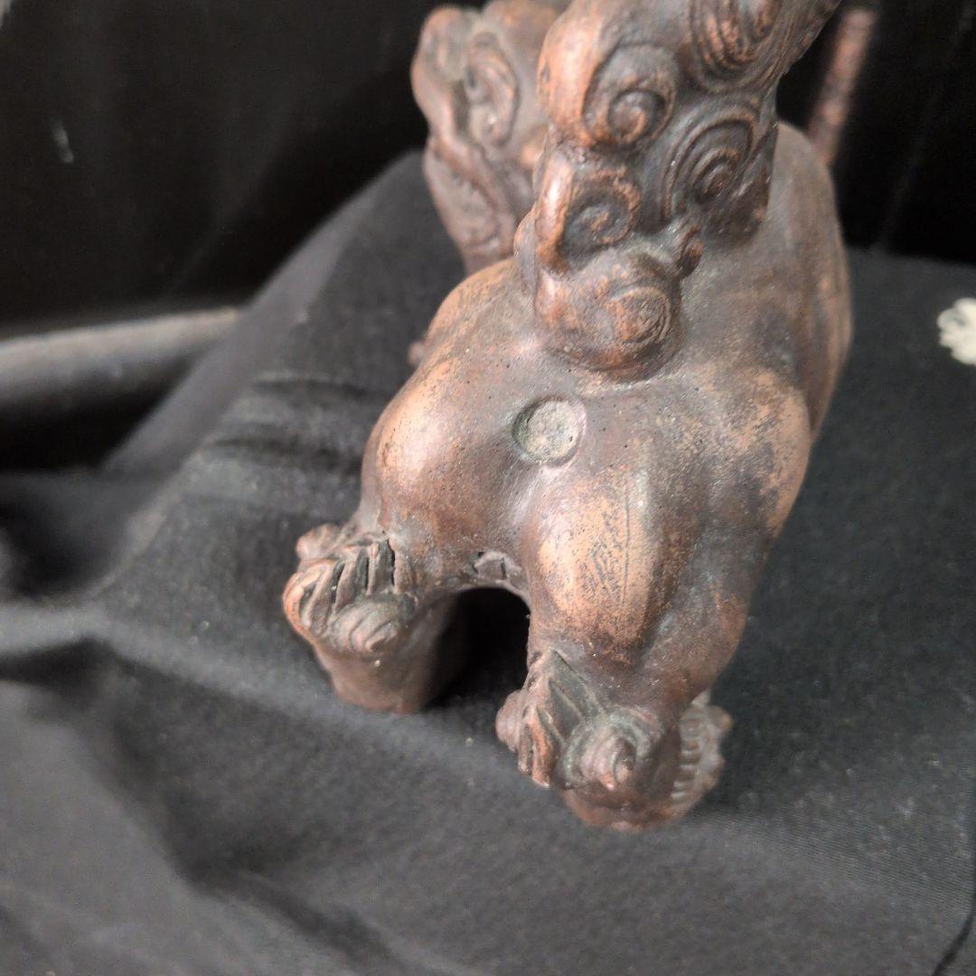 縁起物★威風堂々★備前焼★狛獅子★獅子★骨董品 古美術