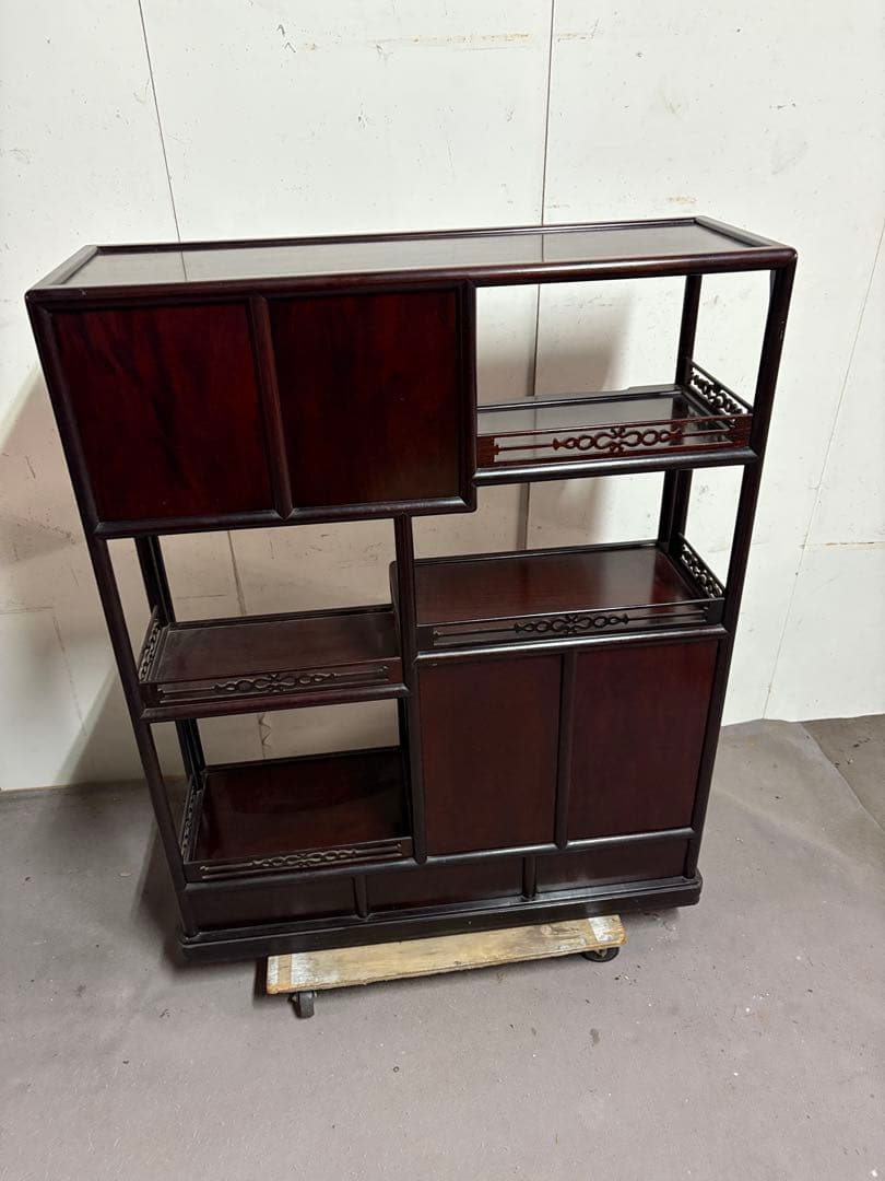 高級茶タンス　天然木　横幅上87㎝　下89㎝　奥行30㎝　高さ108㎝