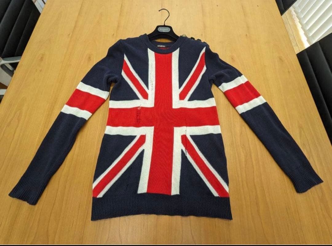 トップス Balmain 16ss UNION JACK sweater