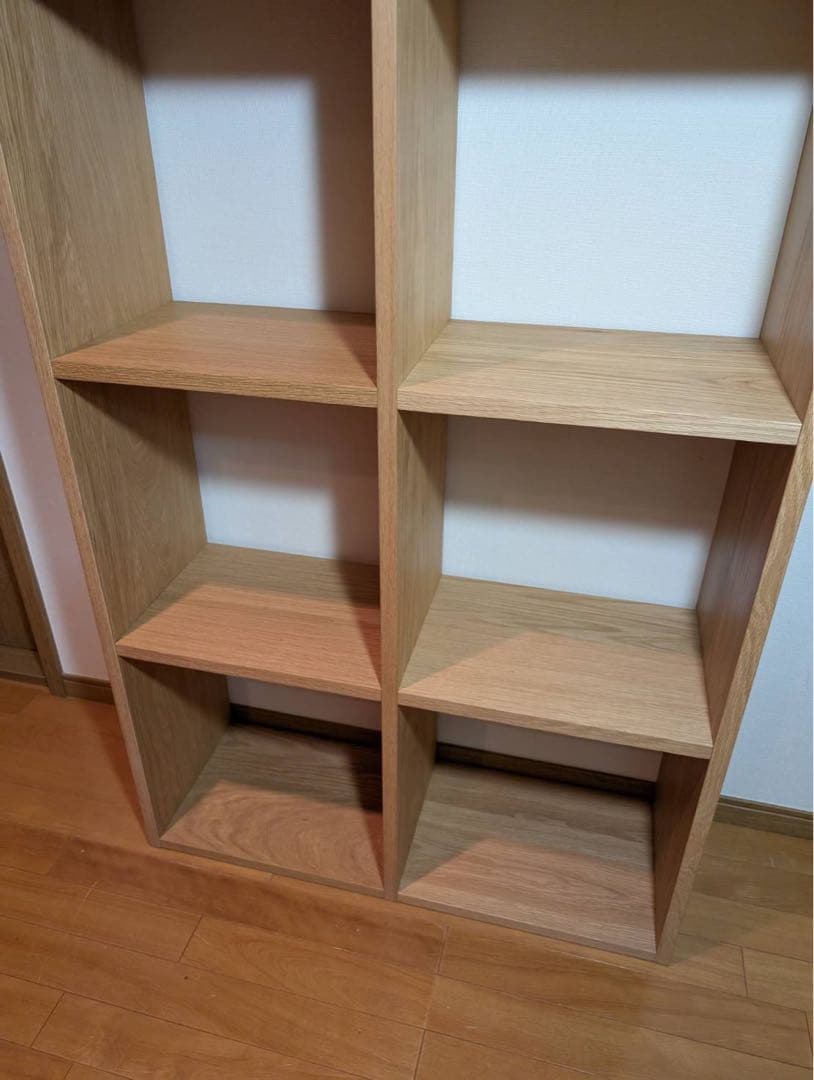 ■送料込■無印良品 スタッキングシェルフ オーク材 木製棚 家具 収納