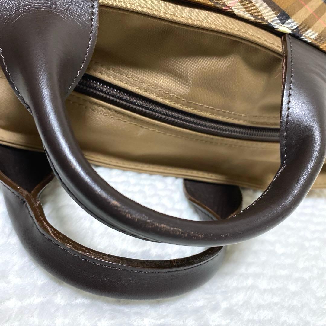 未使用 Burberry バーバリーブルーレーベル ノバチェック ハンドバッグ