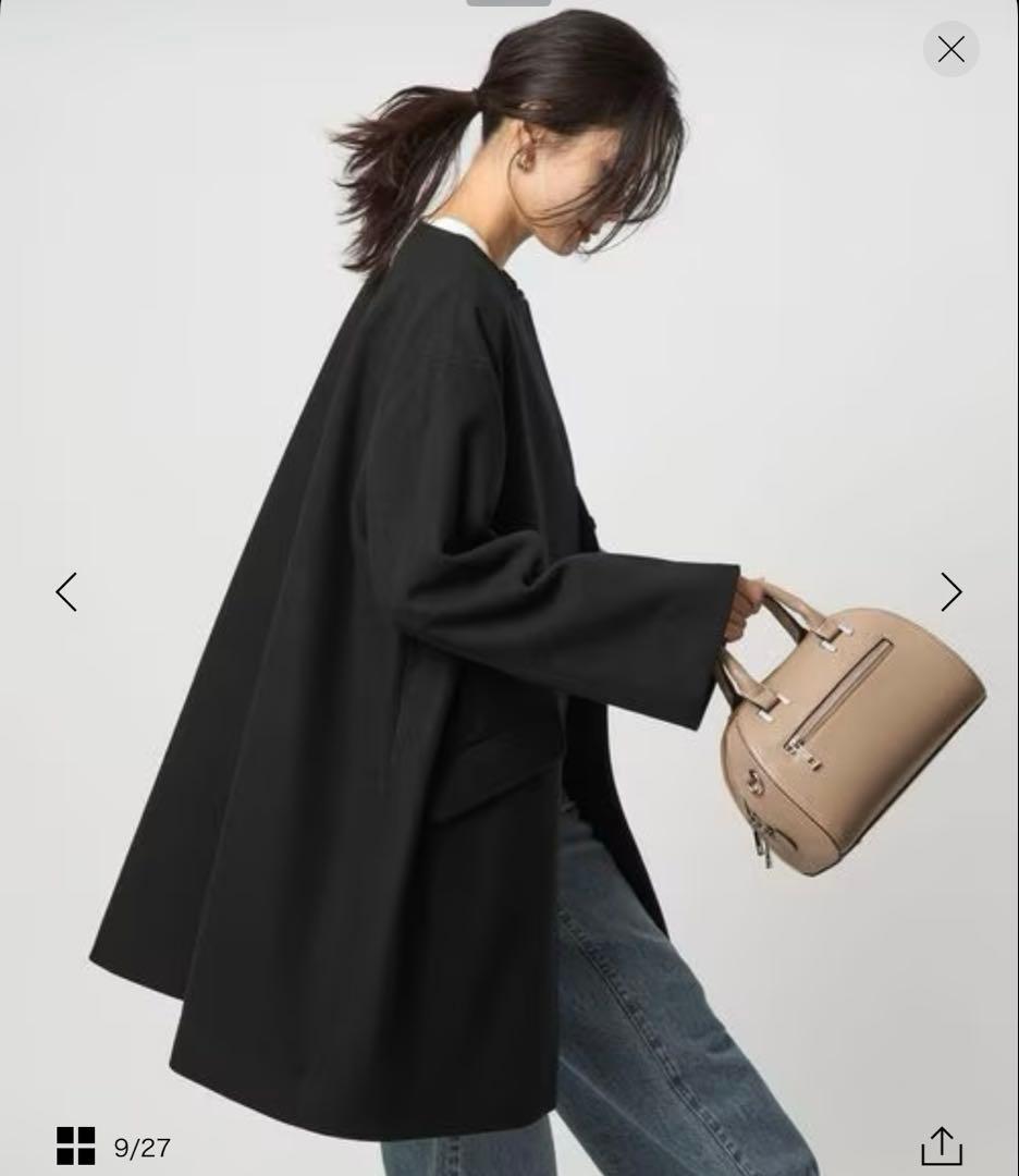 AW2025 【ユナイテッドアローズ別注】LINTON ノーカラー コート