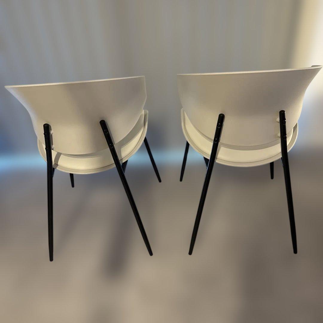 ダイニング　チェア　椅子　白　黒　モダン