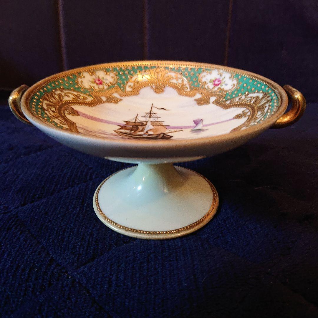 美品☆オールドノリタケ、手描きイギリス輸出用アクセサリートレー