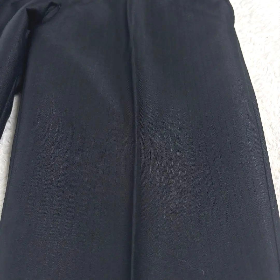 テットオム 黒 ブラック 光沢 タイト スリーピーススーツ