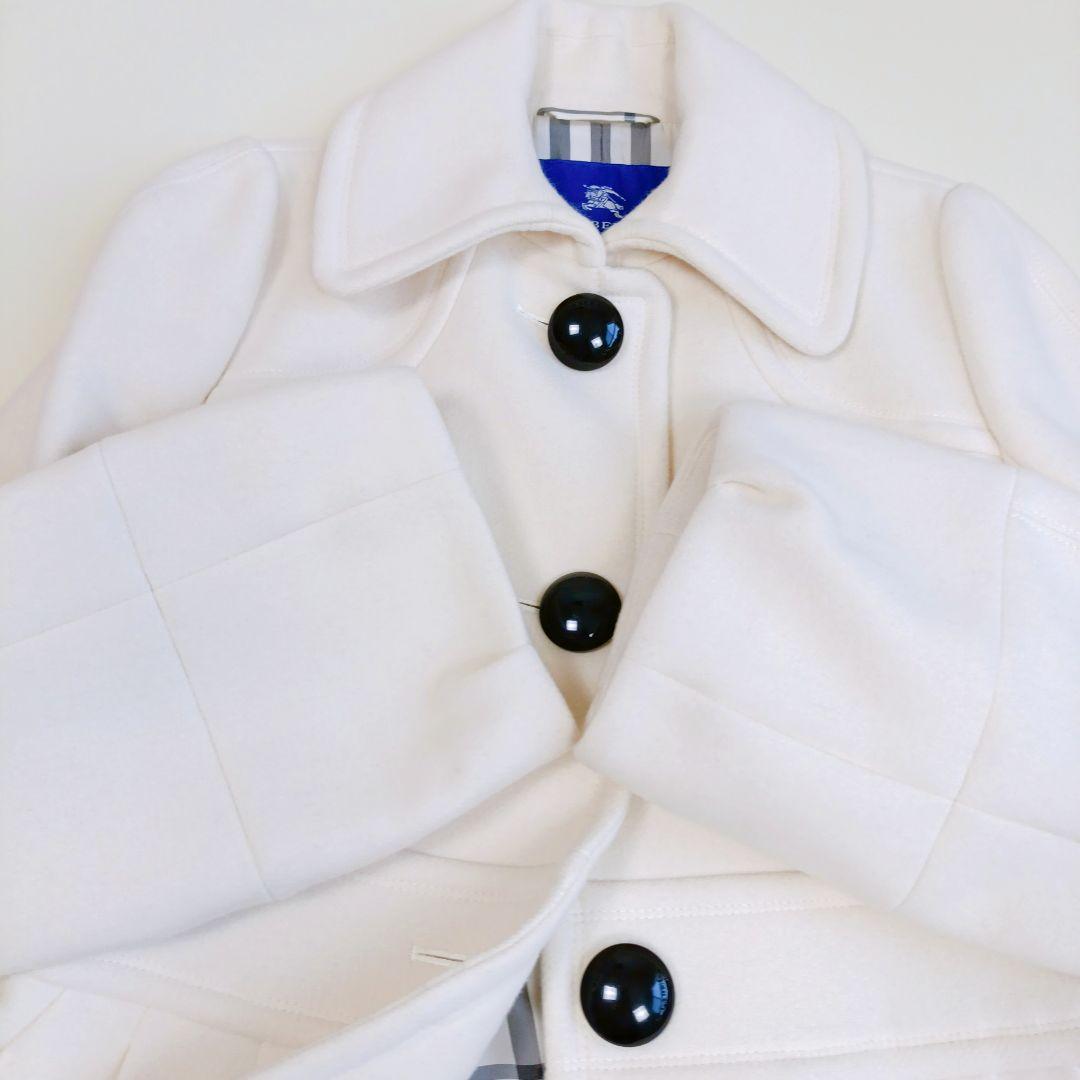 バーバリーブルーレーベル　アンゴラ ウールコート　フレア　バルーンスリーブ　38