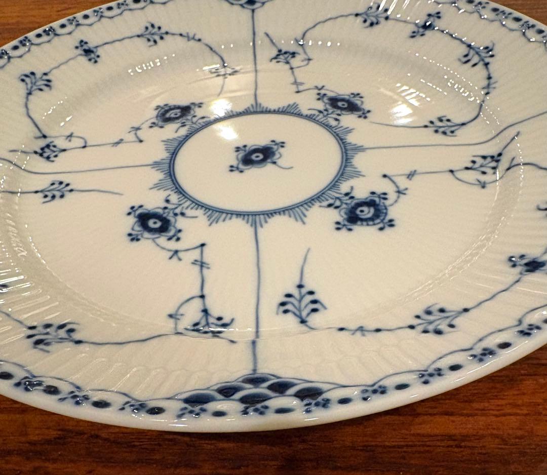 ロイヤルコペンハーゲン　ブルーフルーテッド　ハーフレース　プレート　大皿　627