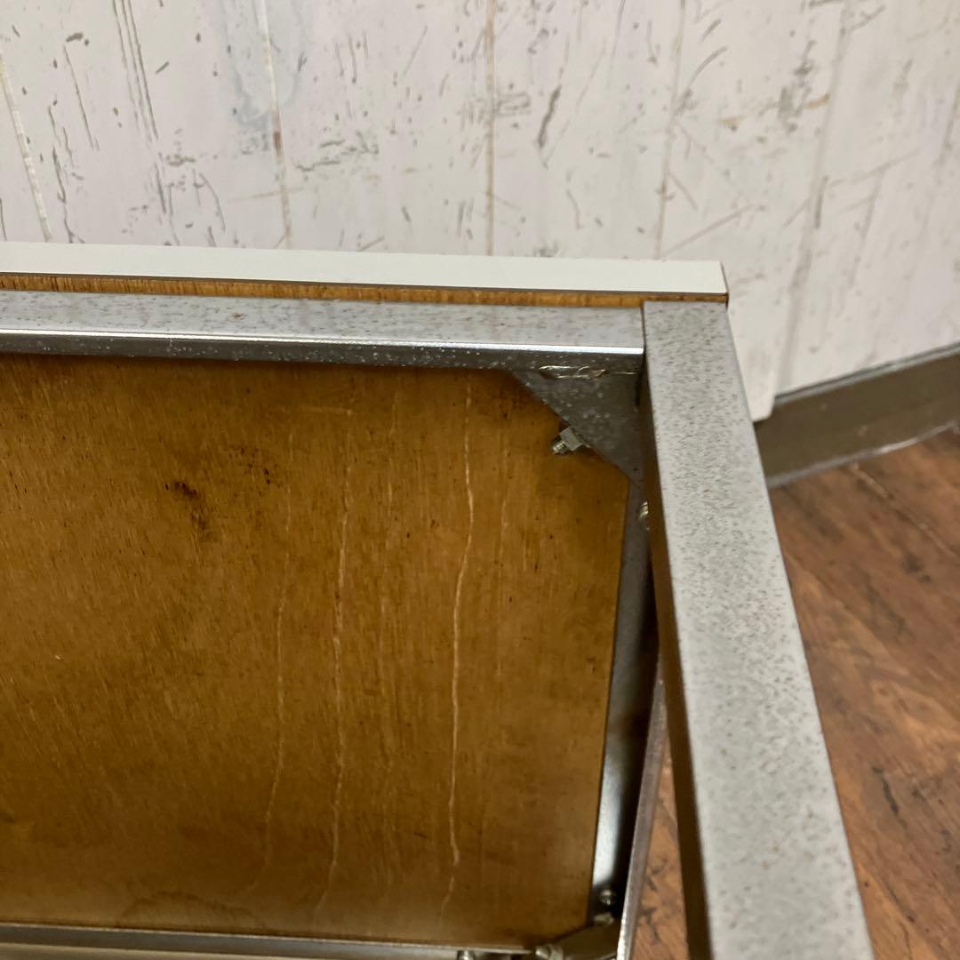 A-4 昭和レトロ ウチダ テレフォンスタンド 電話台 サイドテーブル 2段