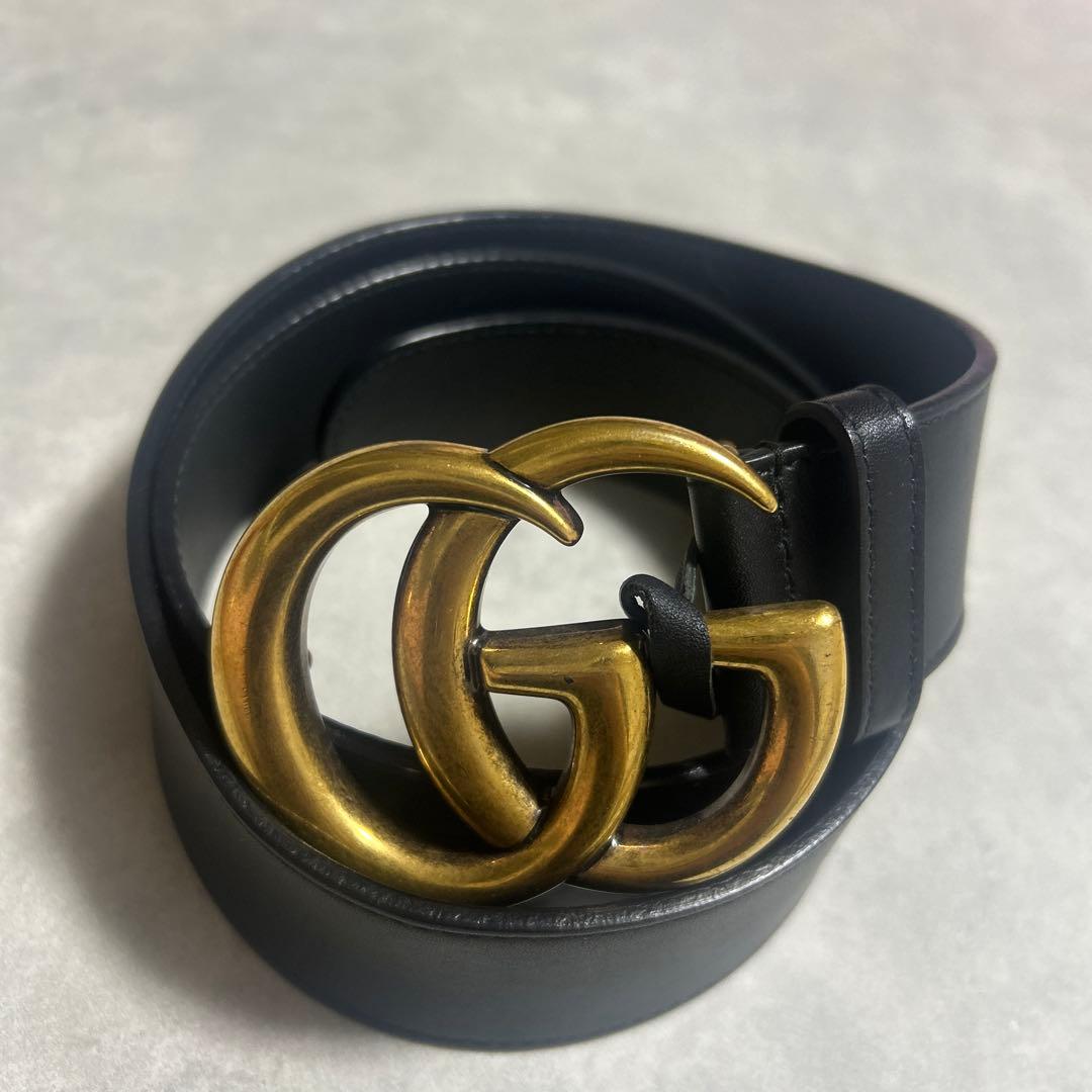 GUCCI ブラック GGバックル ベルト