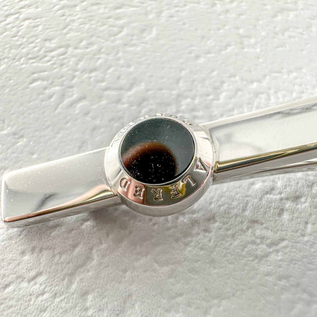 dunhill ダンヒル　ネクタイピン　ラウンドヘッド　オニキス　シルバー