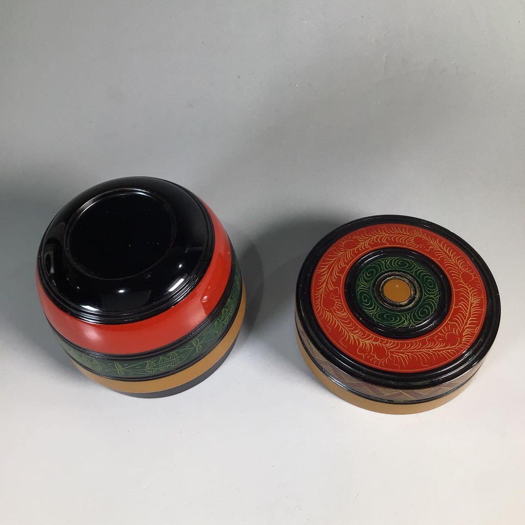 Ｎ２７８　棗　『道場宗廣作』『唐物写』『独楽棗』　共箱　茶道具