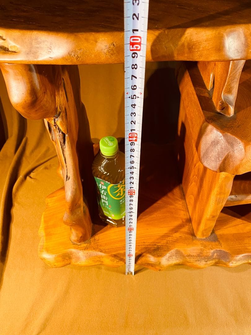 キャスター付！ケヤキ名木の飾り棚