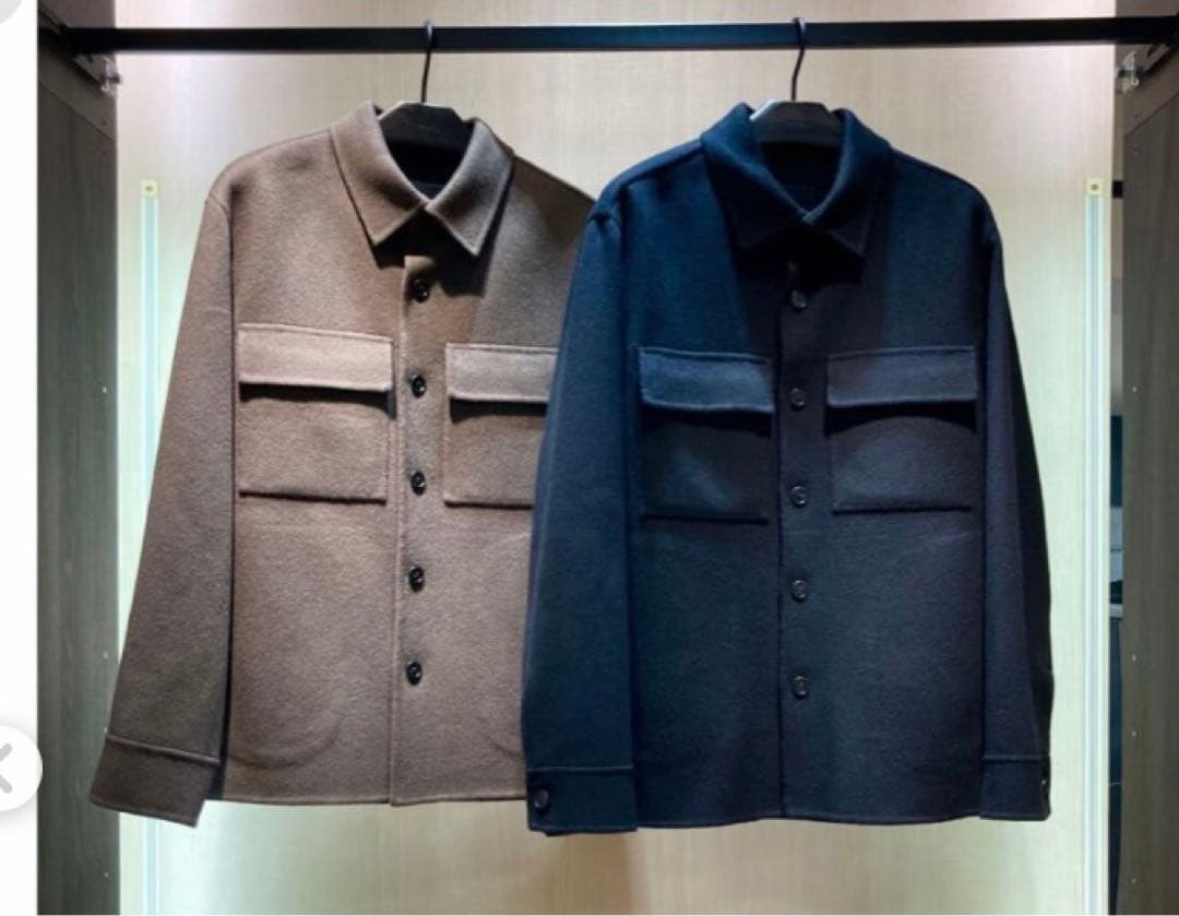 セオリーメンズ22シャツアウター美品ブラウン系6.4万LuxeNewDivide