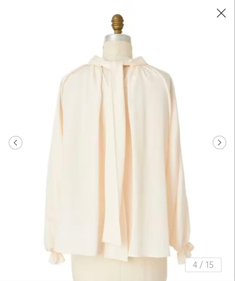 新品未使用タグ付drawerバックリボンブラウスblaminkボウタイブラウス