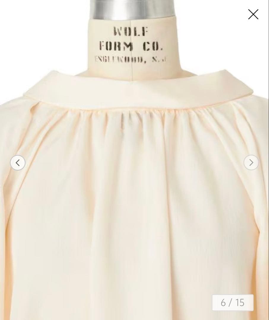 新品未使用タグ付drawerバックリボンブラウスblaminkボウタイブラウス