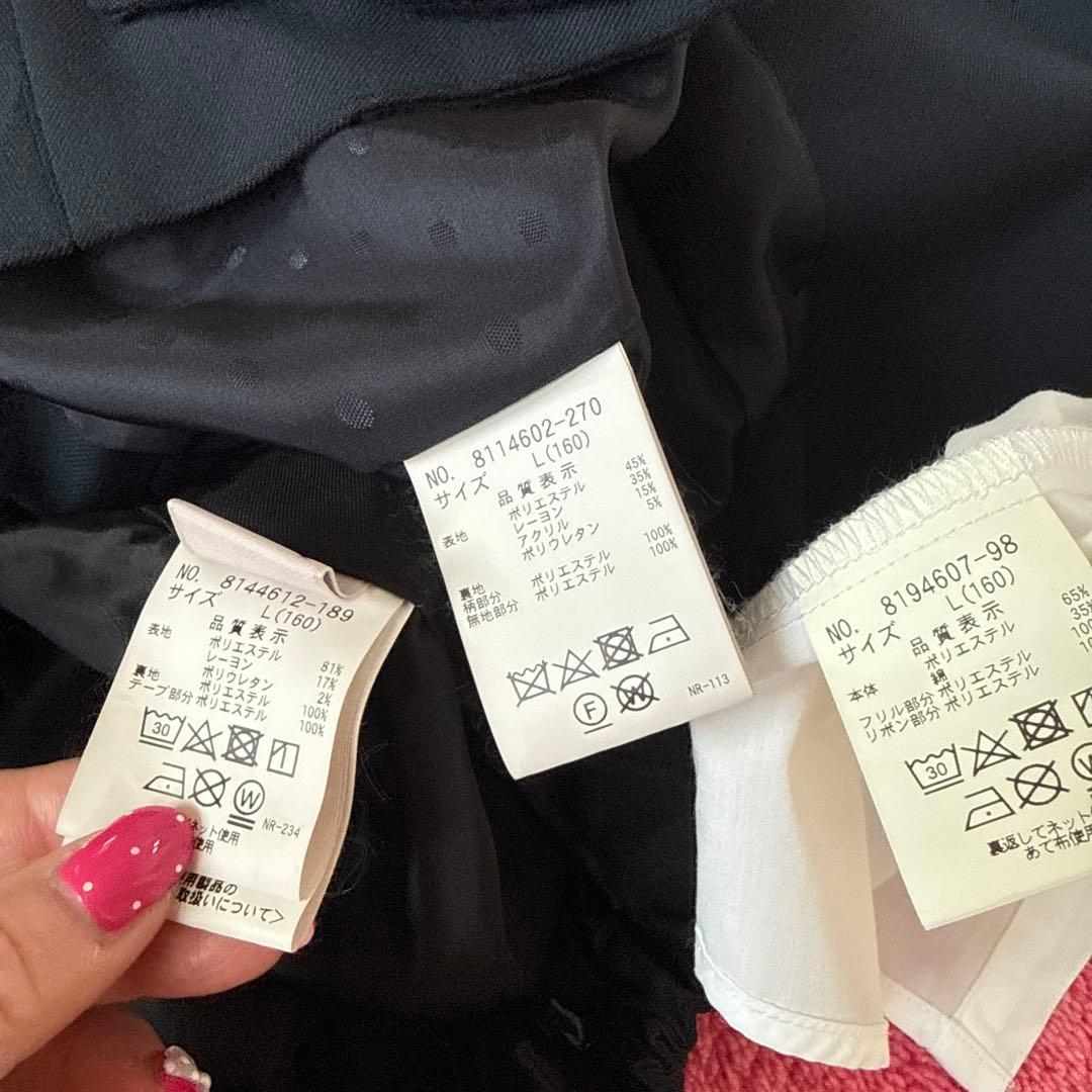 ☆なお様☆専用　メゾピアノ ジュニア 160 フォーマルスーツ 黒と白 リボン