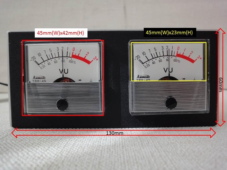 自作ステレオVUメーター186号機　桑野電機 TRR-45（新品未使用）