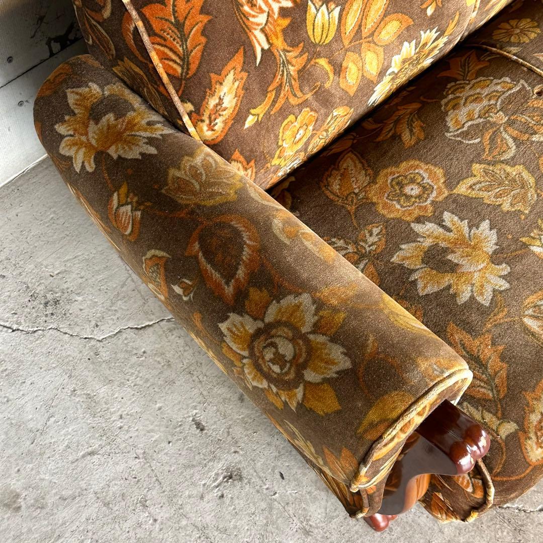 ꧁✿✿✿꧂金華山 ヴィンテージ 70s ミッドセンチュリー 3人掛けソファー