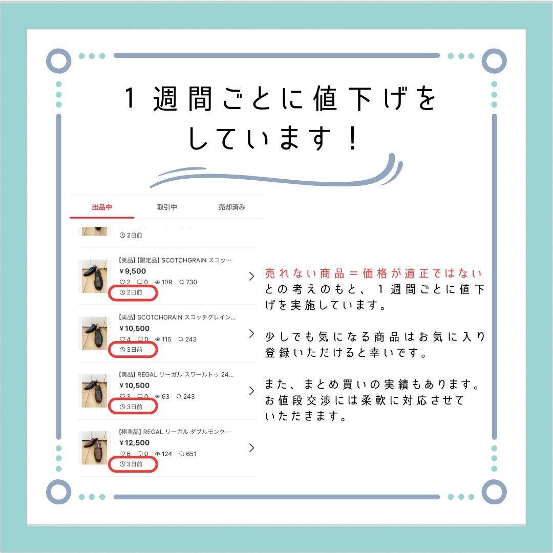 【極美品】SCOTCHGRAIN スコッチグレイン パンチドキャップトゥ 24