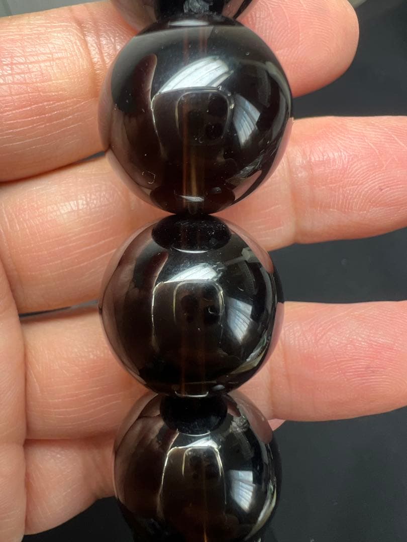 魔除けの王様⭐︎モリオンブレス　大玉20ミリ