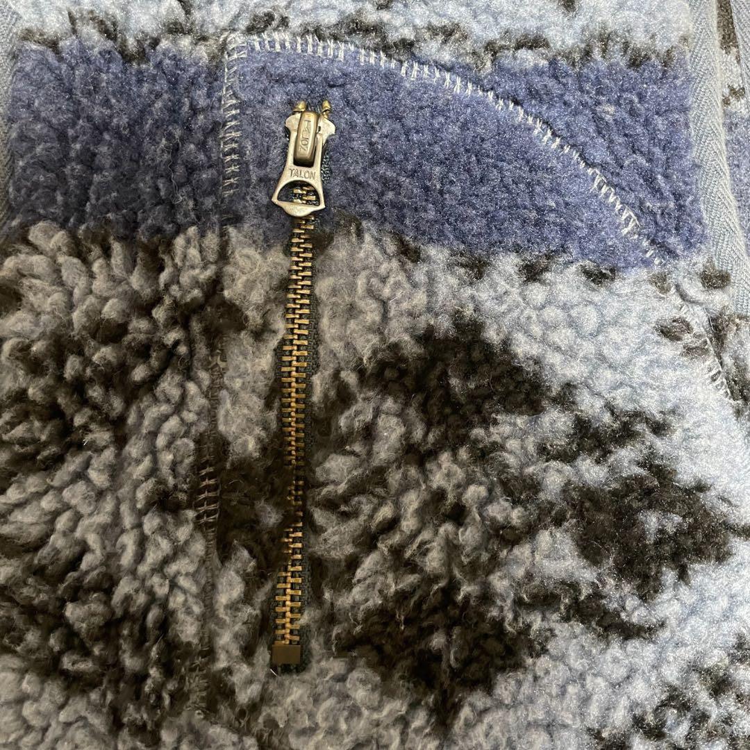 RRL フリースベスト M ネイティブ柄 ブルー ラルフローレン ポーラテック