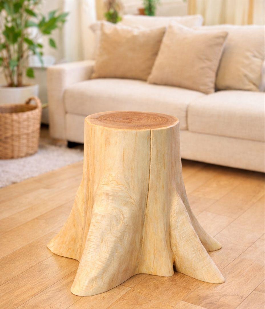 fromjapan6618　檜　切り株　丸太　椅子　スツール 高さ約40㎝