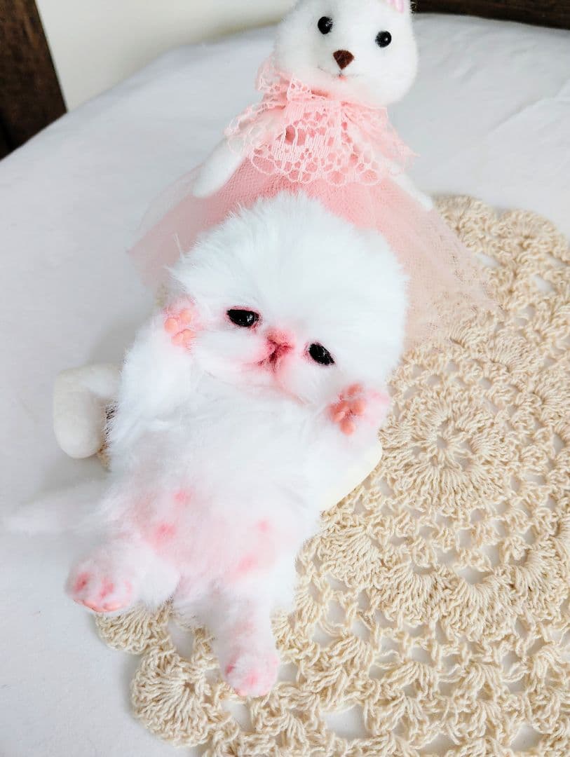 むぎゅサイズ♡お腹ぽっこり♡赤ちゃん子猫のピポちゃん♡アートドール♡ぬいぐるみ♡