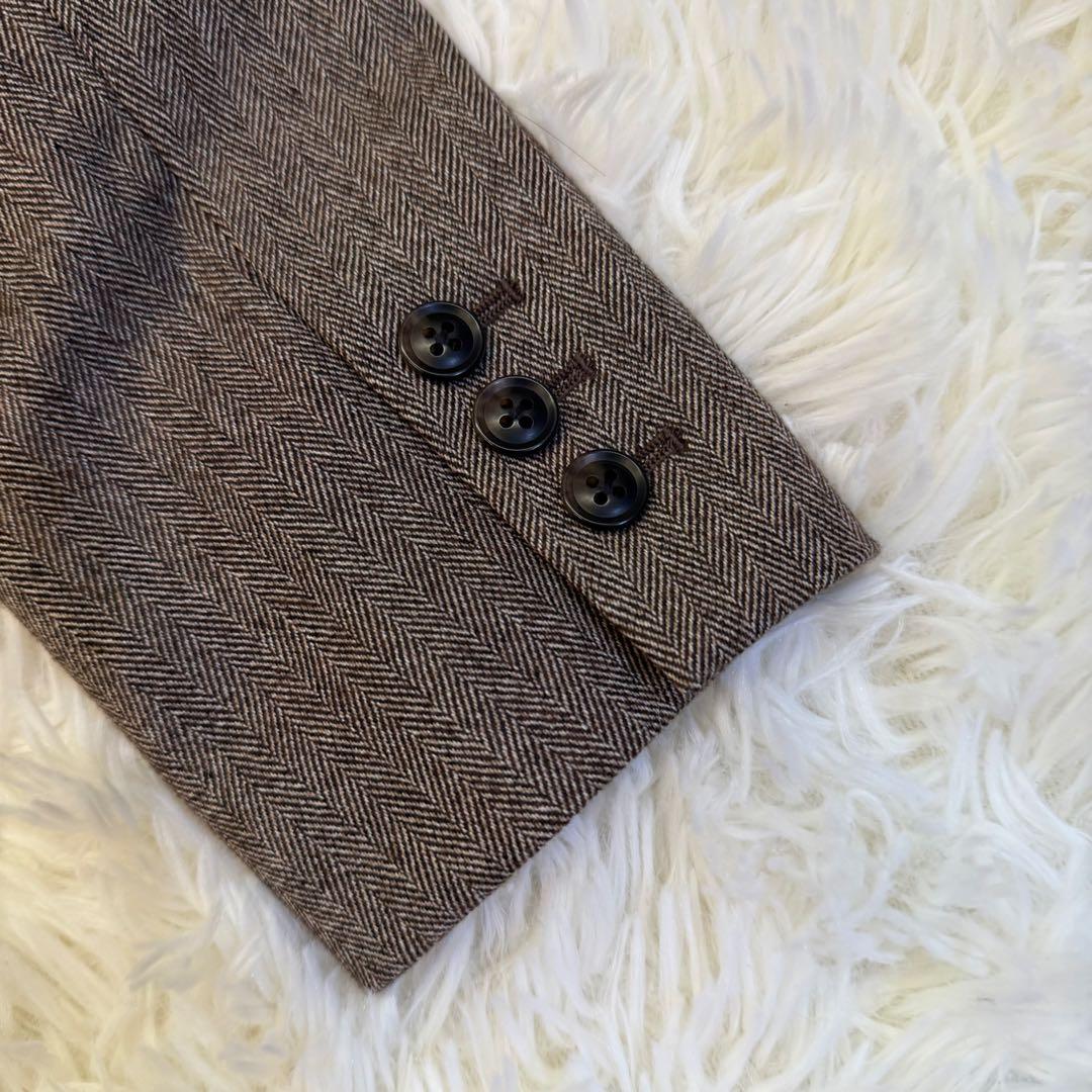 新品✨グリーンレーベルリラクシング ヘリンボーンダブルテーラードジャケット