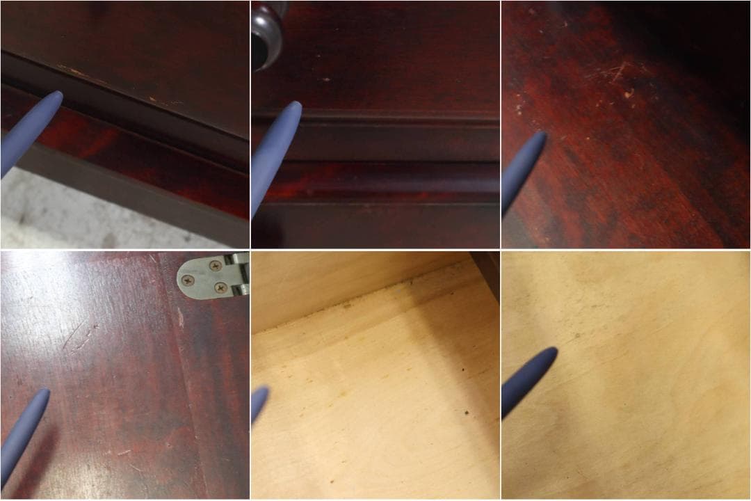 値下九州民芸家具 樺材 ライティングデスク ビューロー 書斎机