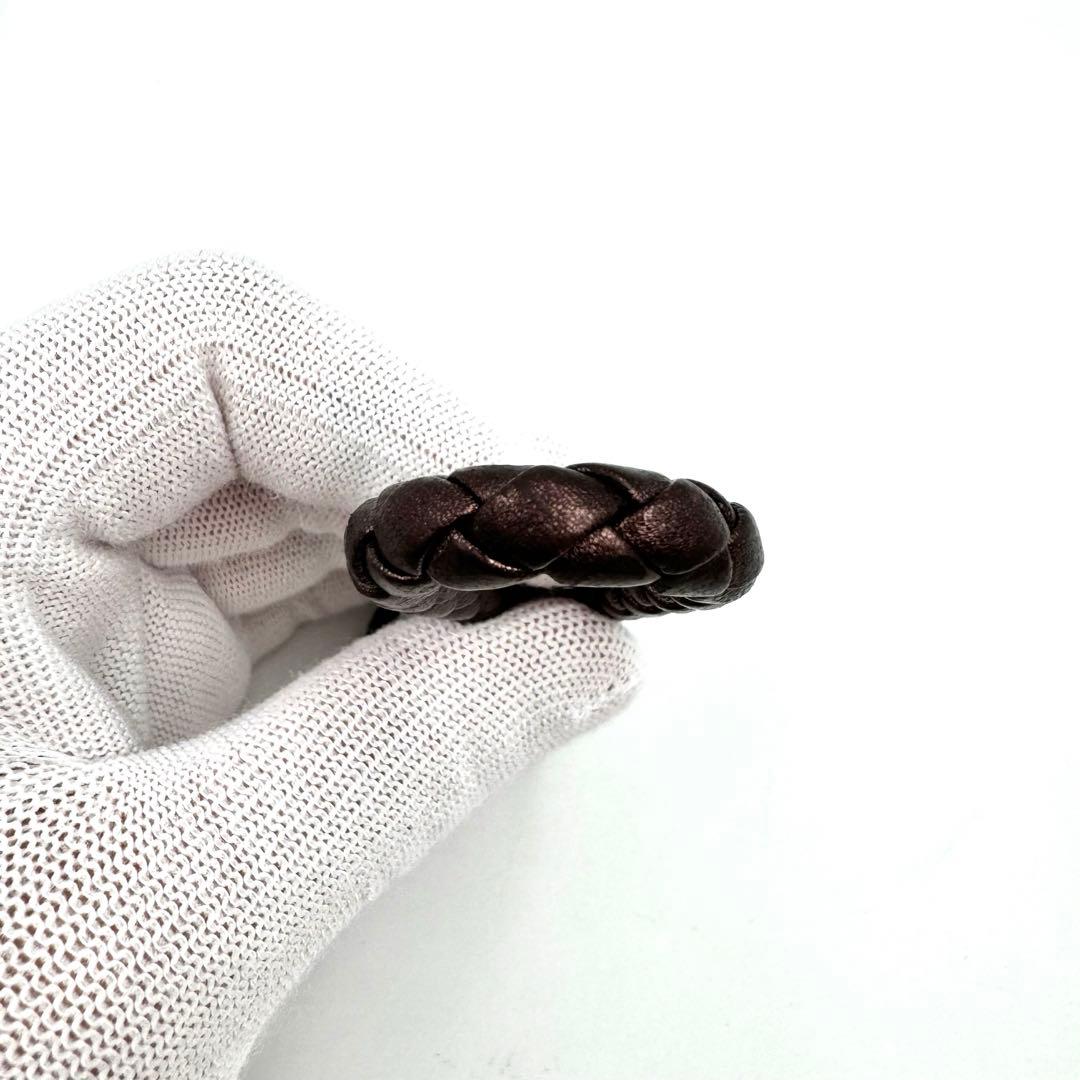 美品✨BOTTEGA VENETA キーリング　ブラウン　レザー