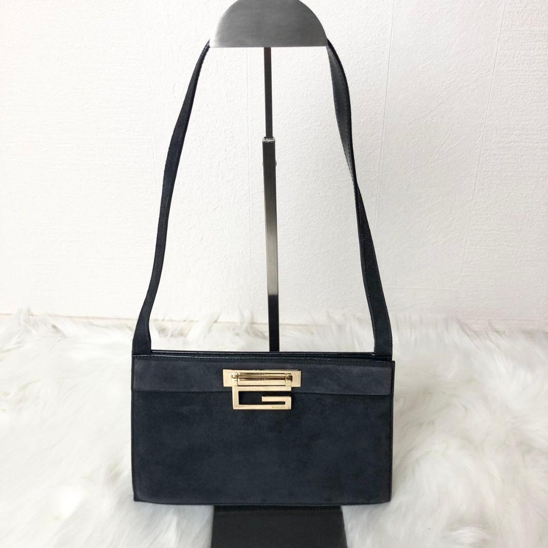 GUCCI グッチ ワンショルダーバッグ スエード ヴィンテージ グレージュ