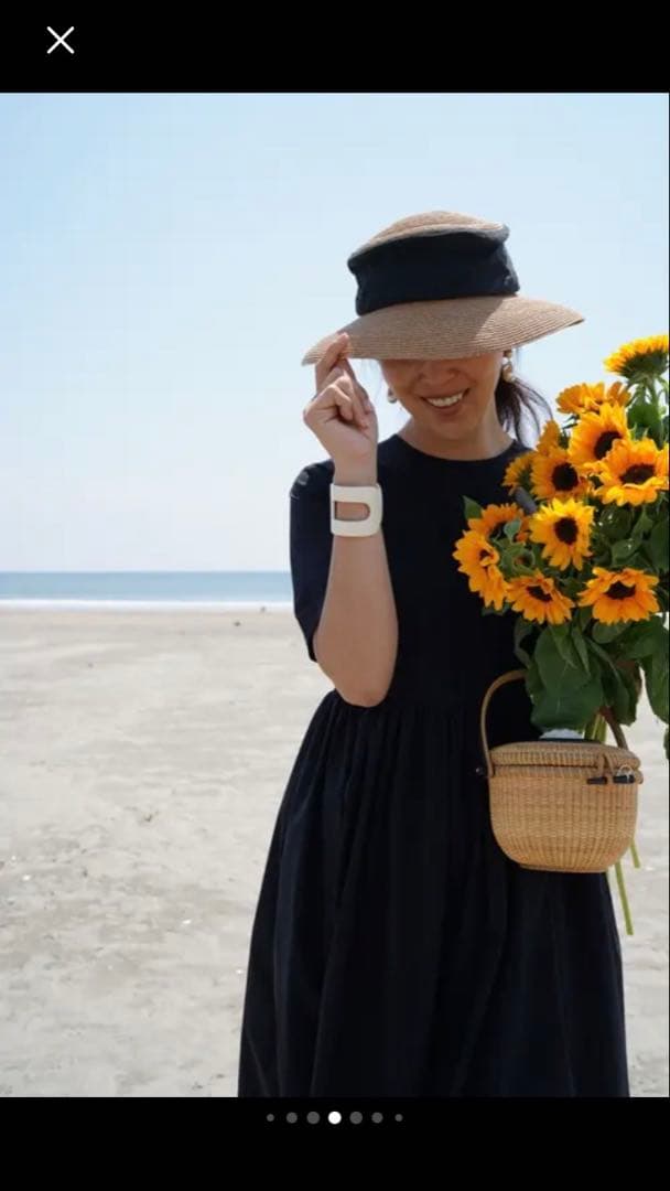 美品【THE9SHOP】SUMMER HAT 2022（ブラック）サマーハット