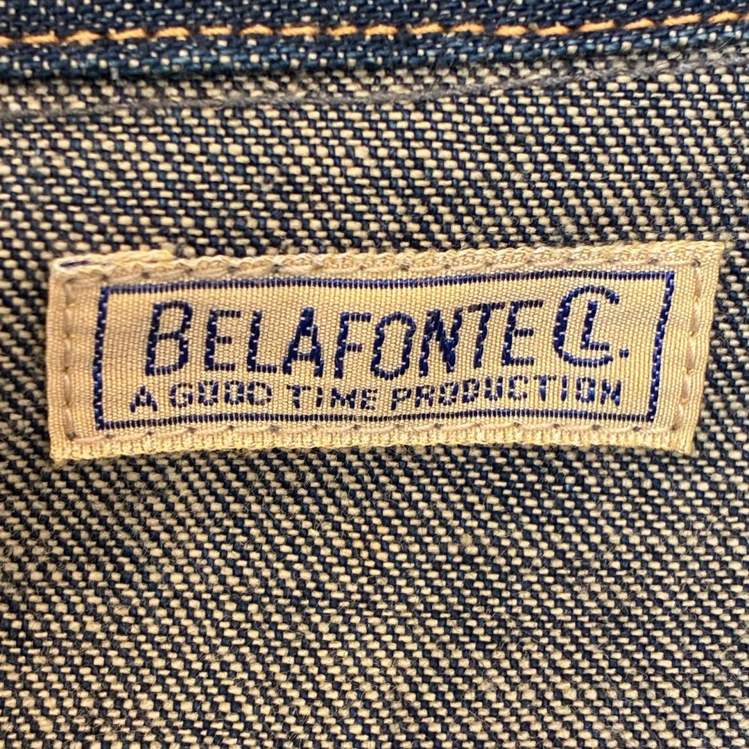 美品 BELAFONTE カバーオール デニムジャケット ワッペンロゴ 月桂樹