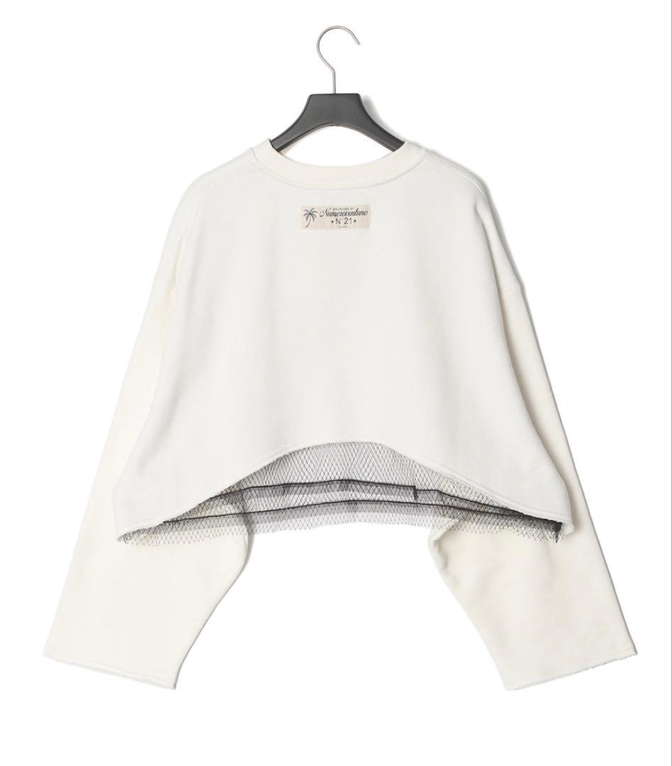 【最終大値下げ！】N°21 クロップドスウェット ホワイトM