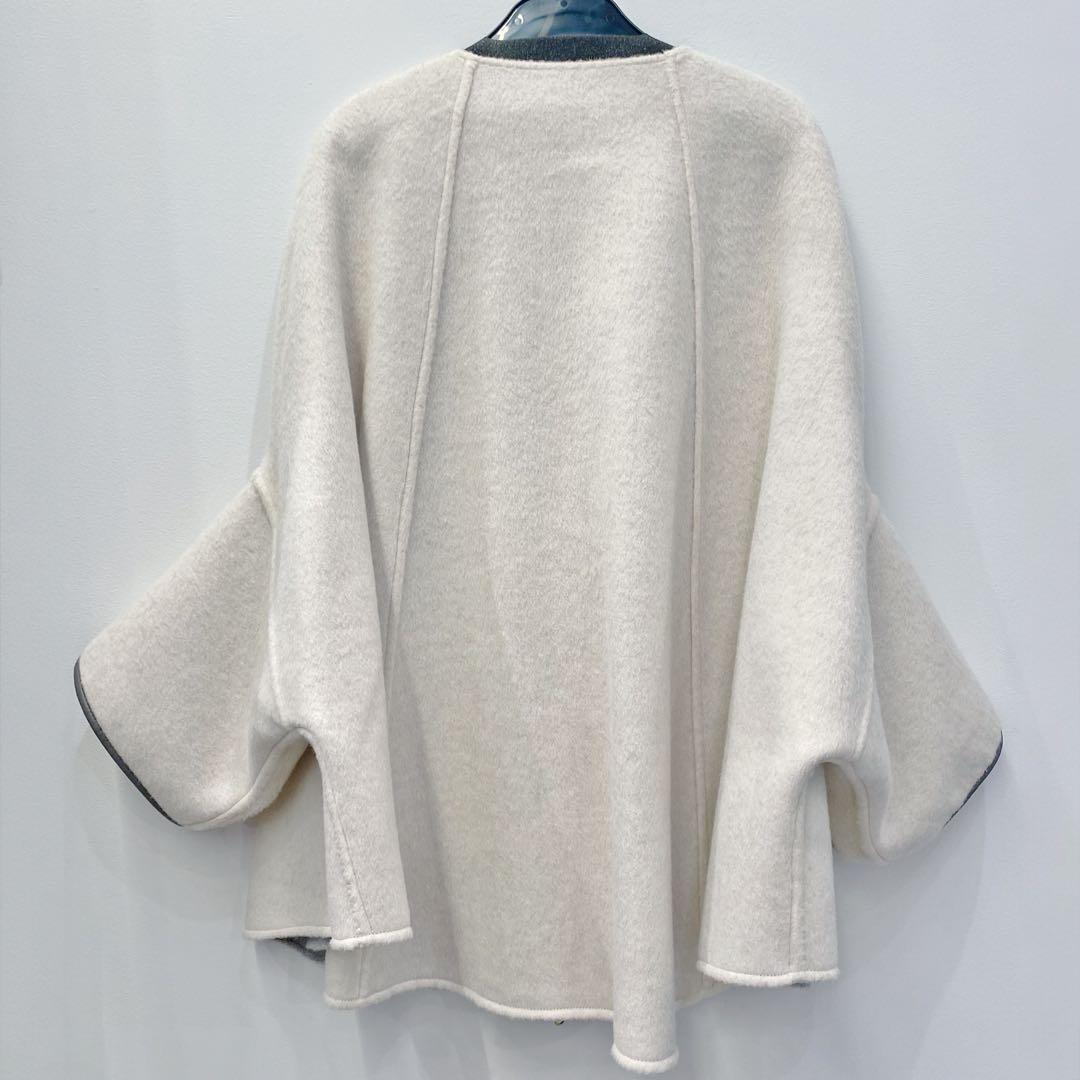 【新品・未使用】RISLEY リバーシブルウールポンチョコート