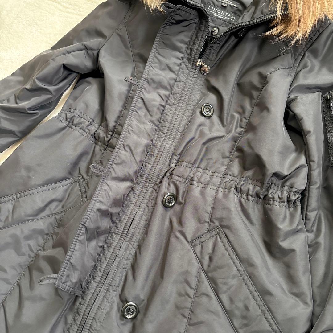 【美品】23区 LIMONTA ライナー付き　モッズコート　黒　大きめサイズ