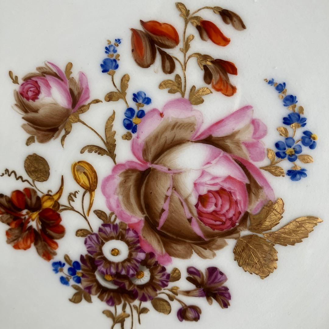 アンティークマイセン   ルイ・ダモン特注　ビューローズの花絵プレート