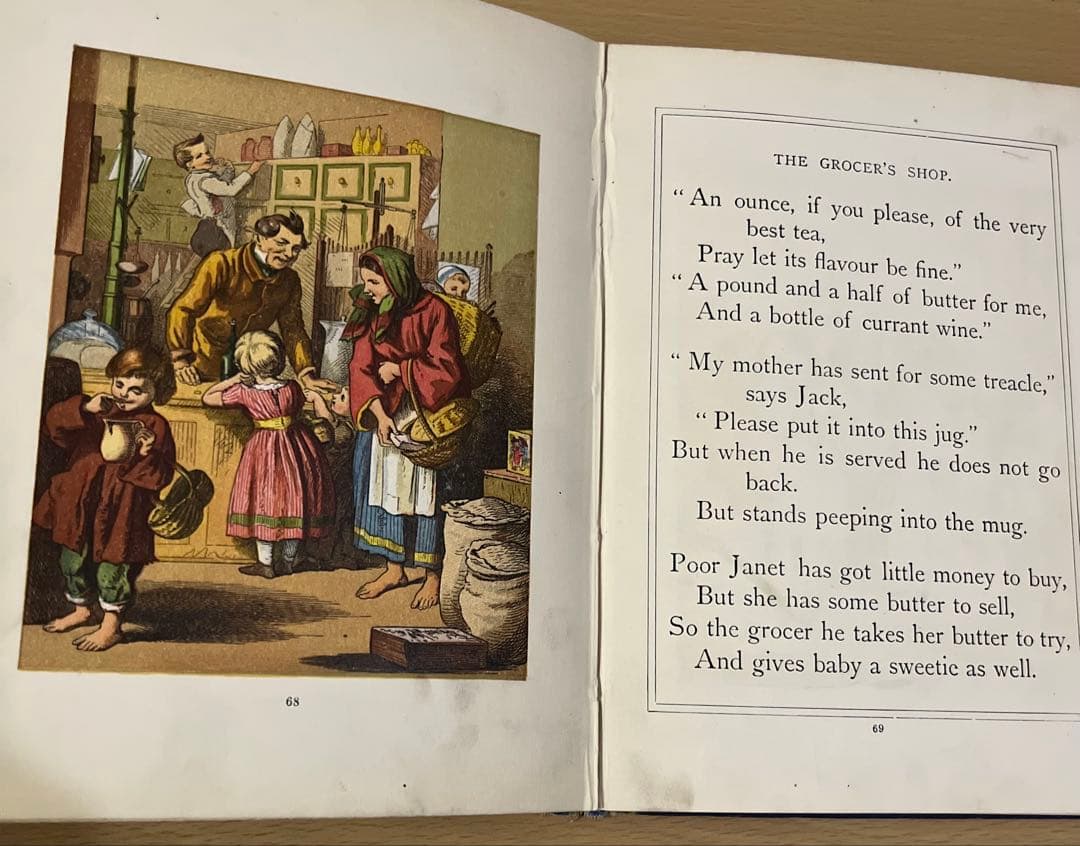 No.397希少 アンティーク 古書 洋書 絵本 イギリス 童謡 児童書