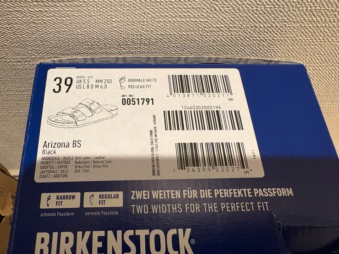 BIRKENSTOCK ブラック サンダル 39 レギュラー