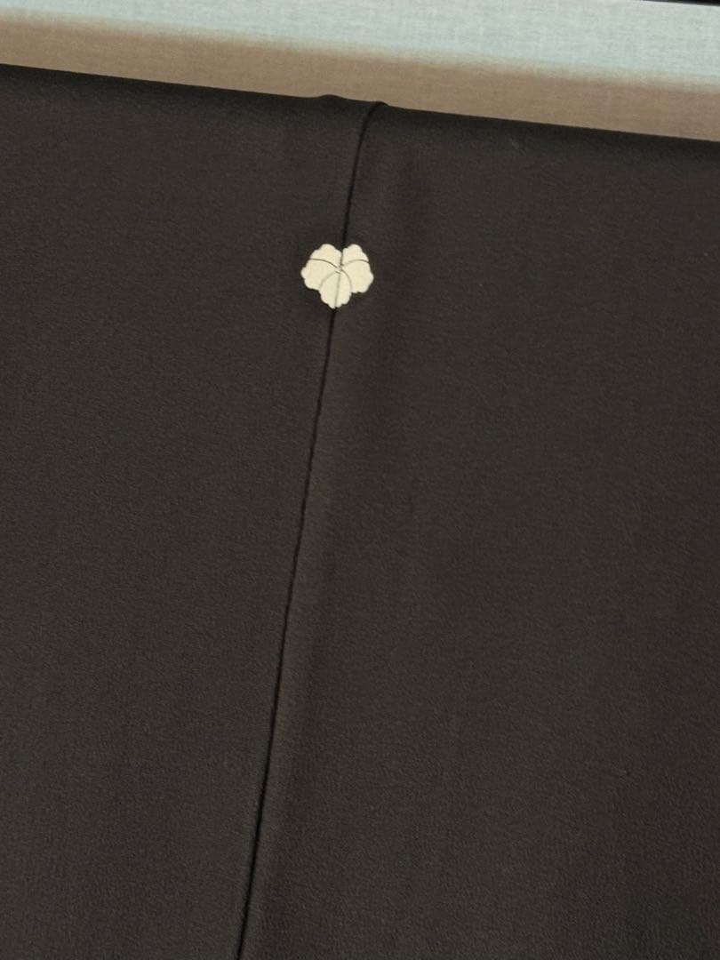 [美品] 紋入り　黒留袖　正絹　比翼付き　菊　礼装　結婚式　フォーマル　高身長