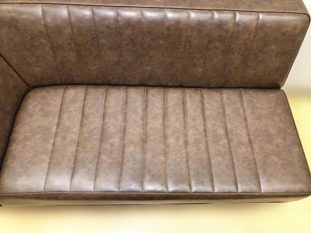 送料無料 2人掛けソファ レザー調 142cm 有名ショップ購入 112925